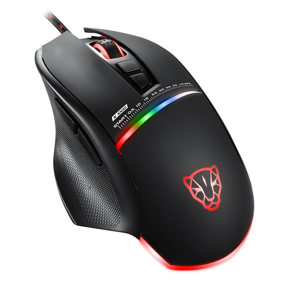 Motospeed V10 Проводная игровая мышь USB светодиодсветодиодный оптическая геймерская