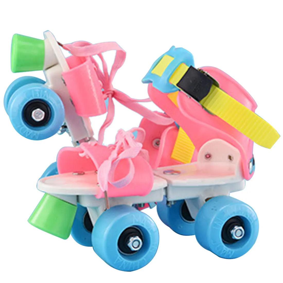 Детские роликовые коньки двухрядные 4 колеса регулируемый размер катания обувь раздвижные Инлайн ролики для слалома детские подарки