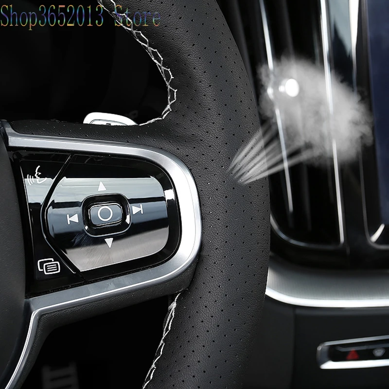 1 шт. для Volvo XC60 2018 Натуральная Кожа DIY чехол на руль автомобиля аксессуары