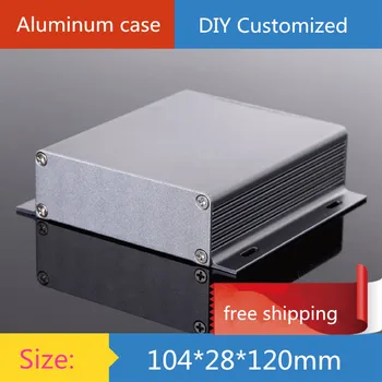 

DIY amplifier case 104*28*120mm Mini aluminum amplifier chassis / instrument /Optical shell /AMP Enclosure / case / DIY box