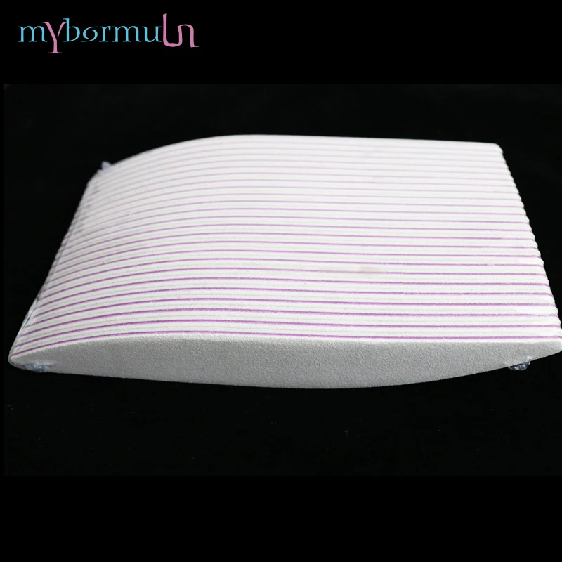 

50 pcs White Crescent Moon Nail File Profesional Gel UV Nail Polish Nail Files Buffer Block 100/180 Manicura Pedicure Nail Tool