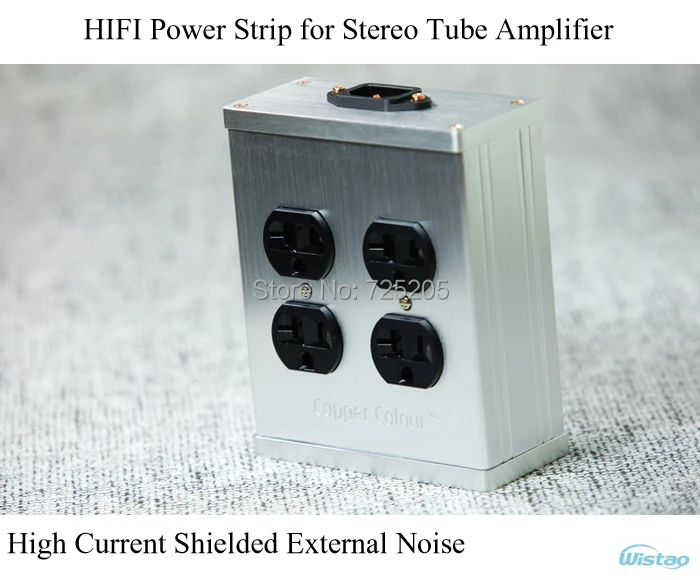 

HIFI Power Strip for Stereo Tube Amplifier High Current Tight Connection Insertion 100% Shielded External Noise Free Shipping