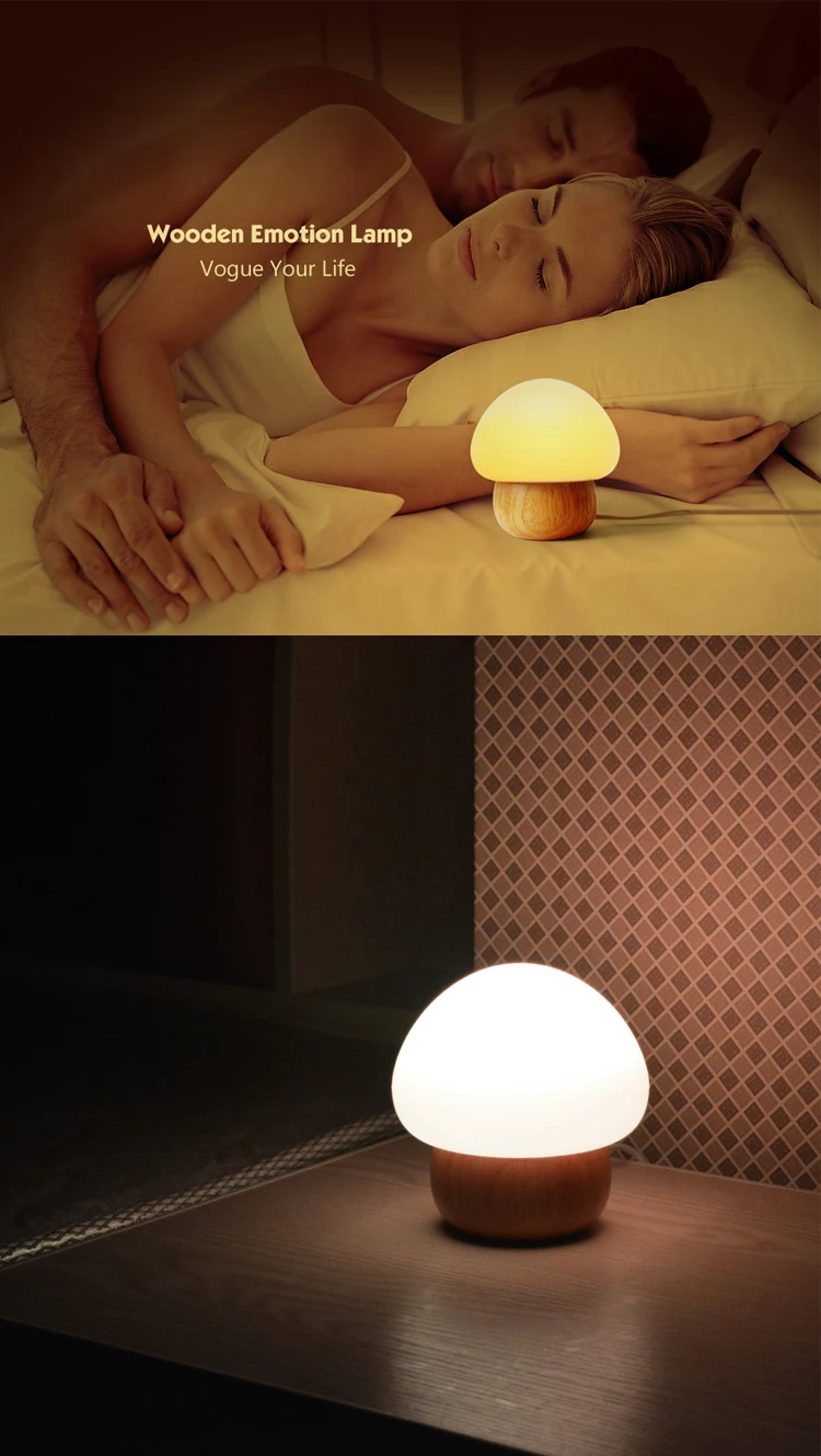 Soft Silicone LED Mushroom Baby Night Lights