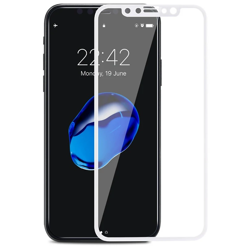 Закаленное стекло 5D для iPhone X 7 8 6 S Plus + полноэкранная защитная плёнка с