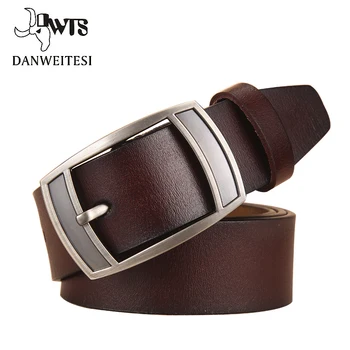 

[DWTS]2017 good quality cow genuine luxury leather men belts for men strap male pin buckle masculino