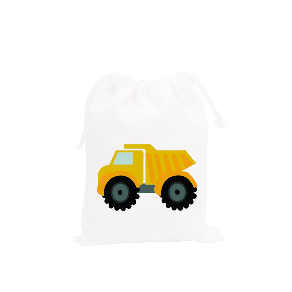Строительные грузовики тема вечерние сумки конфеты сумки подарочные сумки экскаватор украшения Дети день рождения, мероприятие, вечеринка