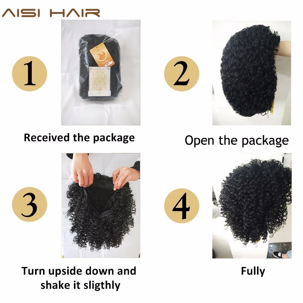 AISI HAIR синтетические короткие волосы афро кудрявые вьющиеся парики для женщин
