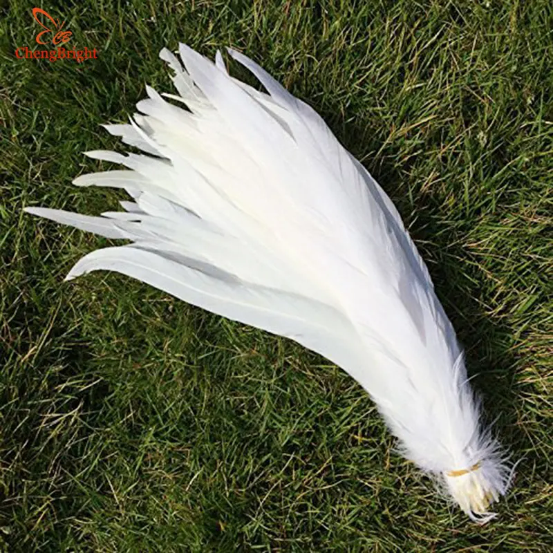 ChengBright 50 шт. чисто белый Петух Coque хвост перья для рукоделия Свадебные украшения костюм украшения перья фазана Diy
