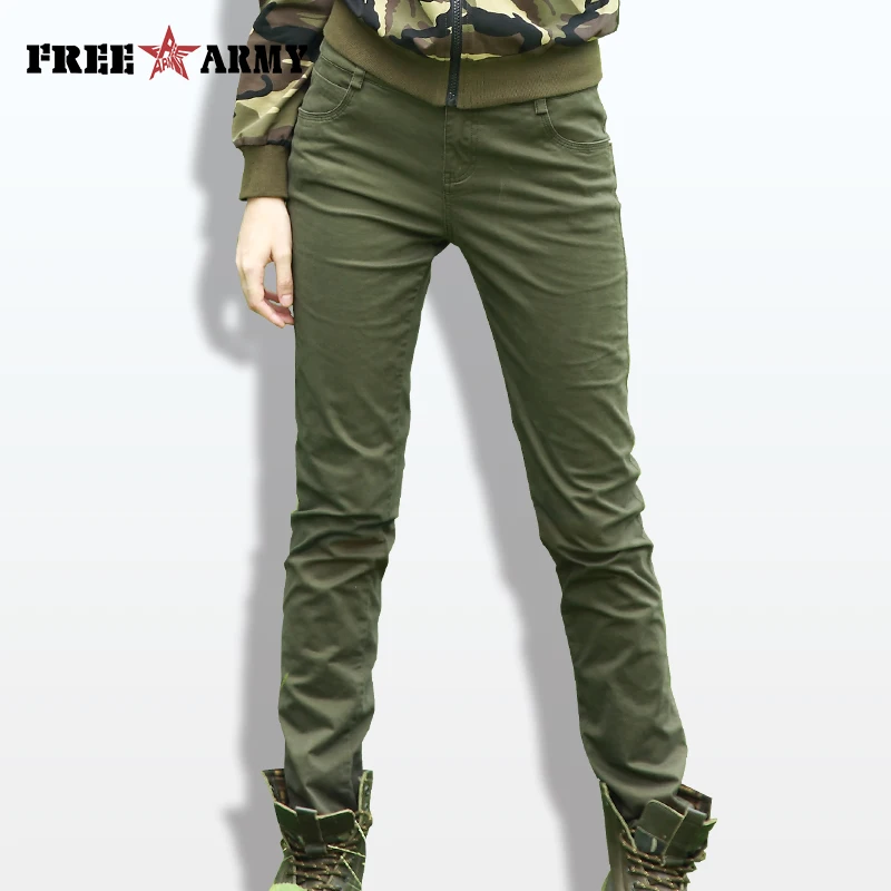 

FREEARMY New Fashion Pants High-Waist Trousers For Women Plain Cotton+ Spandex Women's Casual Pants Plus Size Camouflage Pants