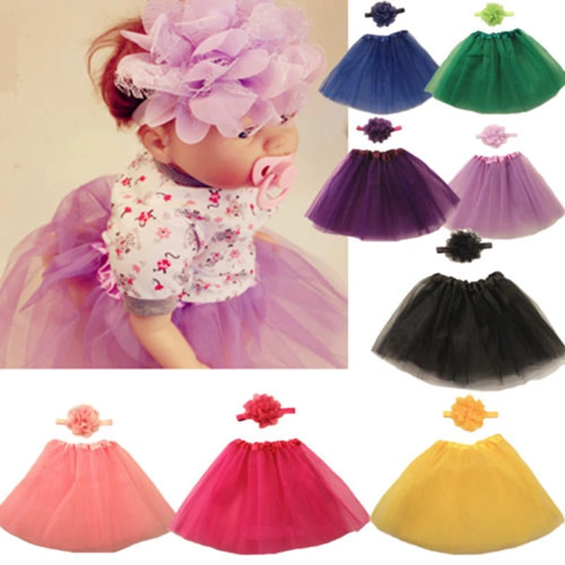 Pudcoco Cute Toddler Newborn Baby Girl Tutu Skirt & Headband Photo Prop
