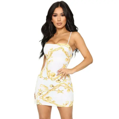 

Fashion Sexy Women Print Strap Sleeveless Stretchy Package Hip Bodycon Dress Hot Sale 2019 Autumn Women Streetwear Dresses