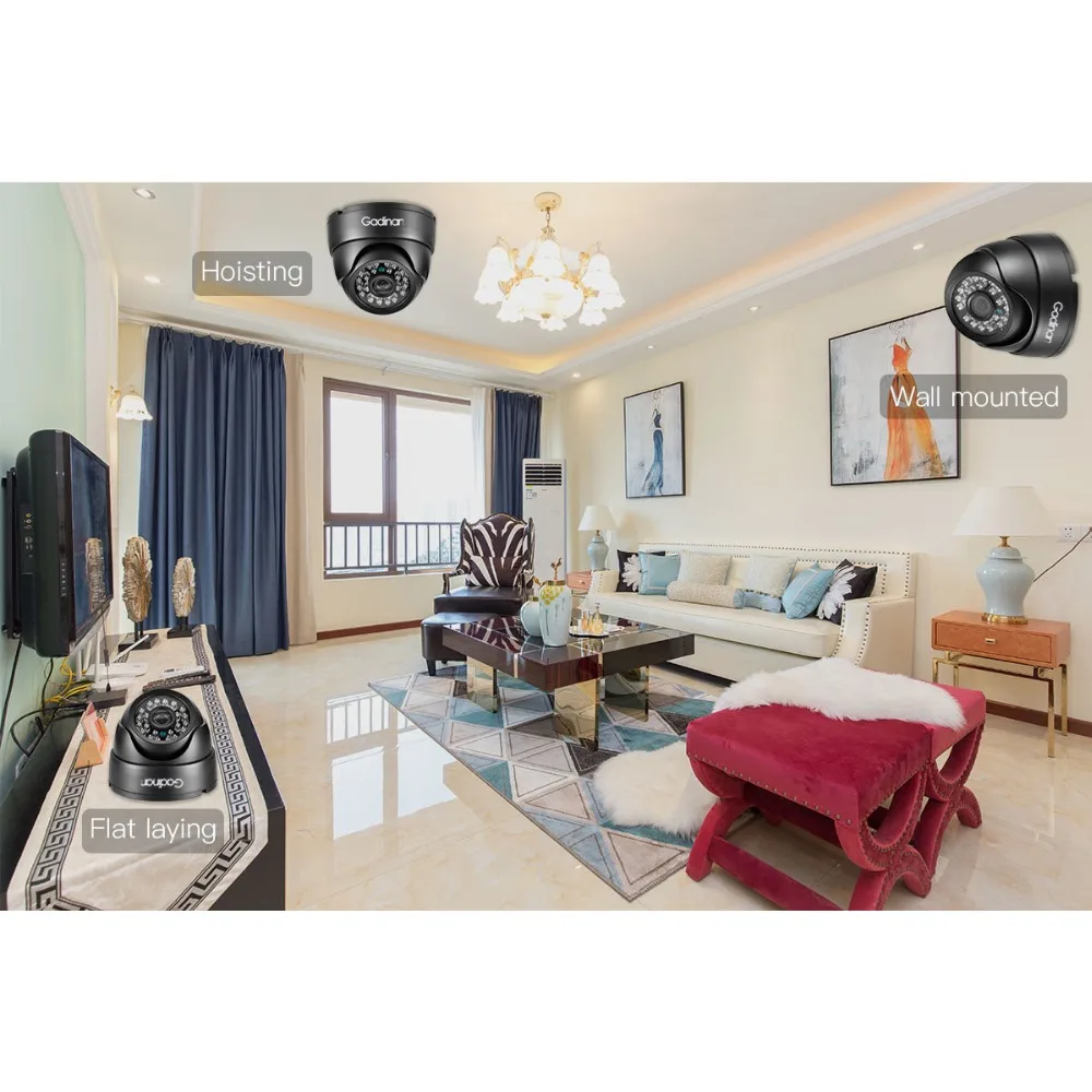 Gadinan Full HD 1080 P Audio Suono 25fps in Tempo Reale 2.0MP di Sicurezza di Visione Notturna Dell