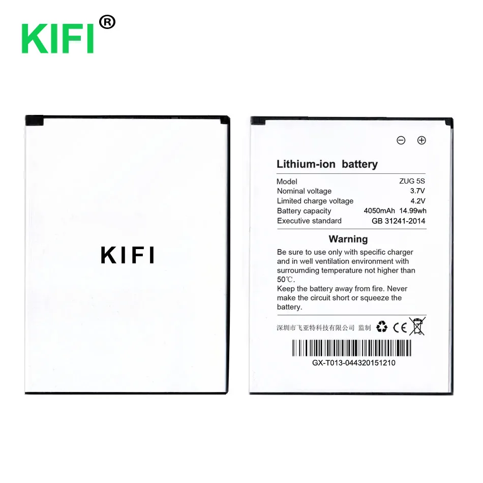 

KIFI 100% QC PASS 4050mAh Mobile Phone Batteries For MANN ZUG 5S ZUG5S Battery