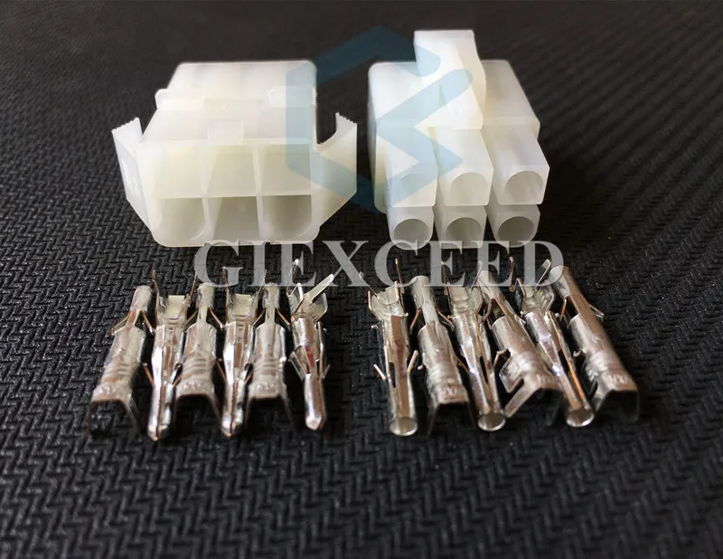 

2 Sets 6 Pin Big Tamiya Connector Kits Large Tamiya L6.2 Socket Plug 6.2MM