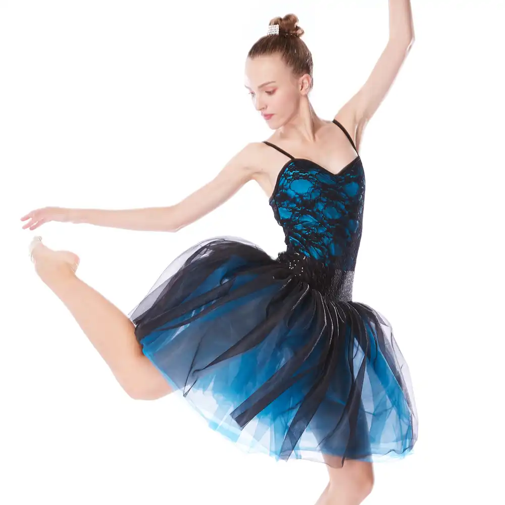 TiaoBug Womens Modern Lyrical Halter Ballet Dance Dress Leotard Irregular Hem Dancewear TiaoBug Womens Modern Lyrical Halter Ballet Dance Dress Leotard Irregular Hem Dancewear