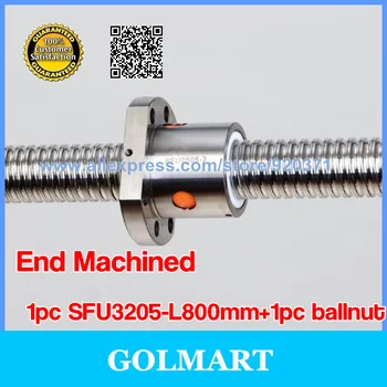 

3205 -L 800mm guide Ballscrews with 1pcs SFU3205 single ballnut with end machining