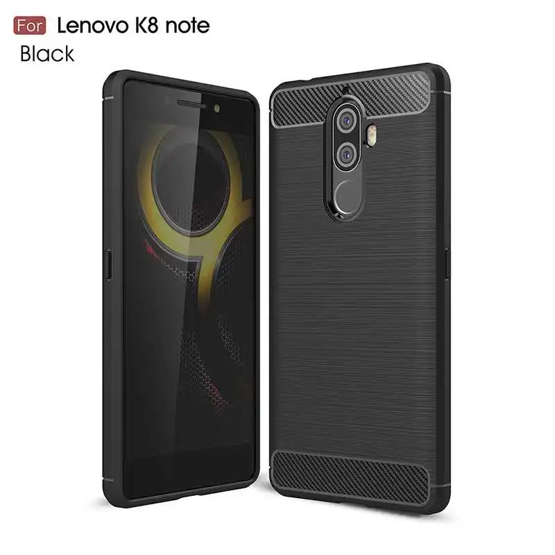 Модный Ударопрочный Мягкий силиконовый чехол Mokoemi 5," для lenovo K8 Note, чехол для lenovo K8 Note, чехол для телефона - Цвет: Black