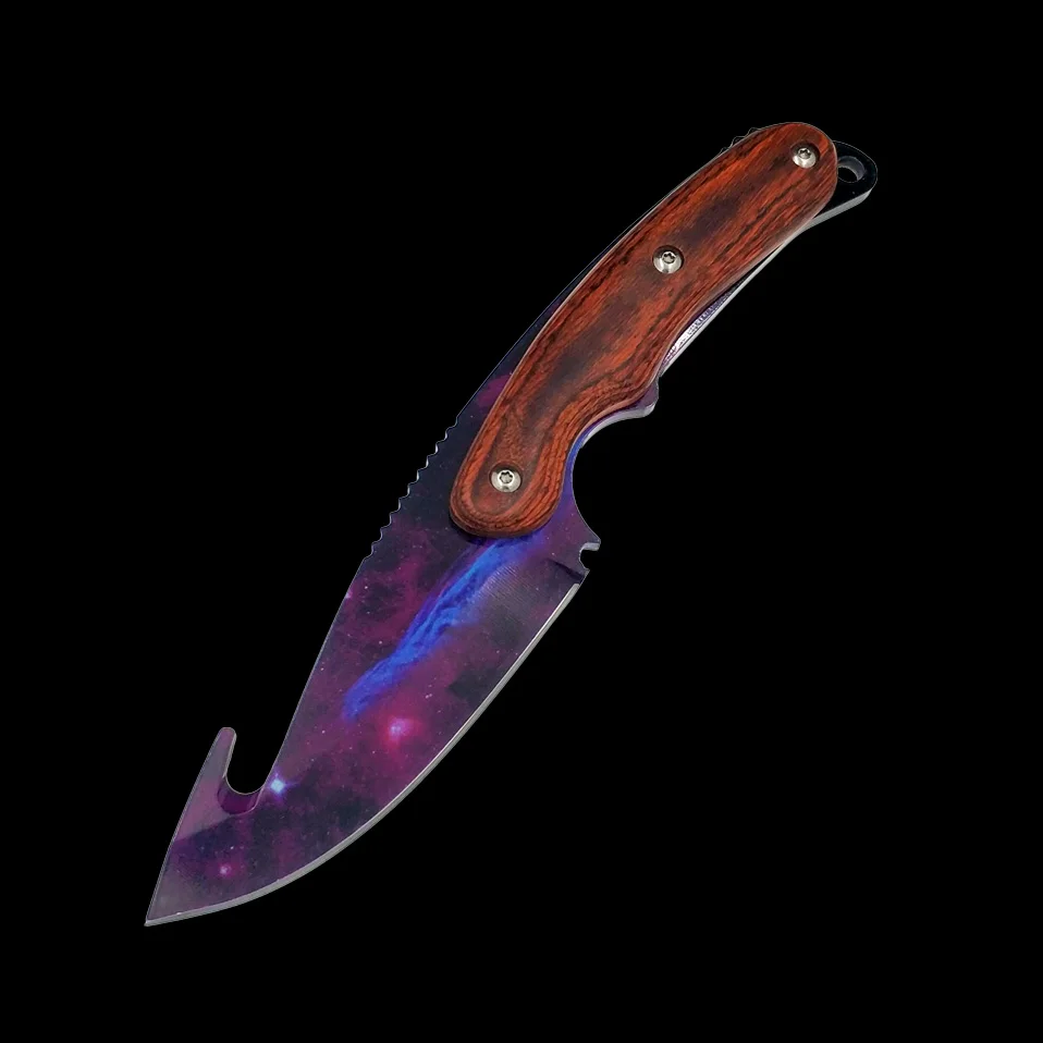 Настоящий тигровый нож для зубьев CS GO Gut knife s Counter Strike, тактические прямые охотничьи ножи, походная оболочка, нож для выживания, цветной нож