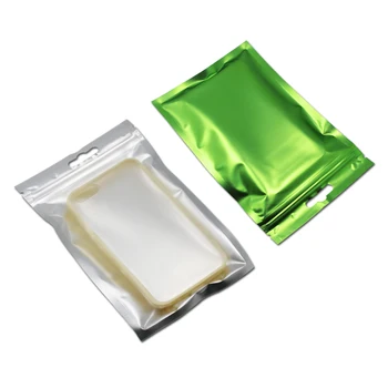 

100Pcs/ Lot 8.5*13cm Ziplock Zipper Resealable Plastic & Aluminum Foil Matte Clear Packaging Electronic Accessories Storage Bags