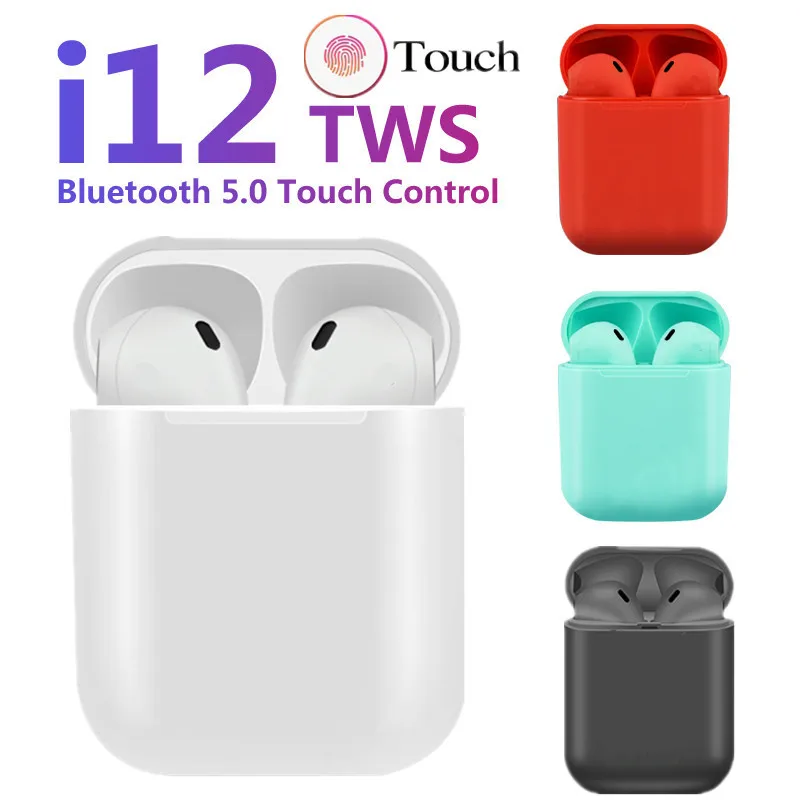 Оригинальные i12 tws bluetooth 5,0 Беспроводные наушники с сенсорным управлением - обзор