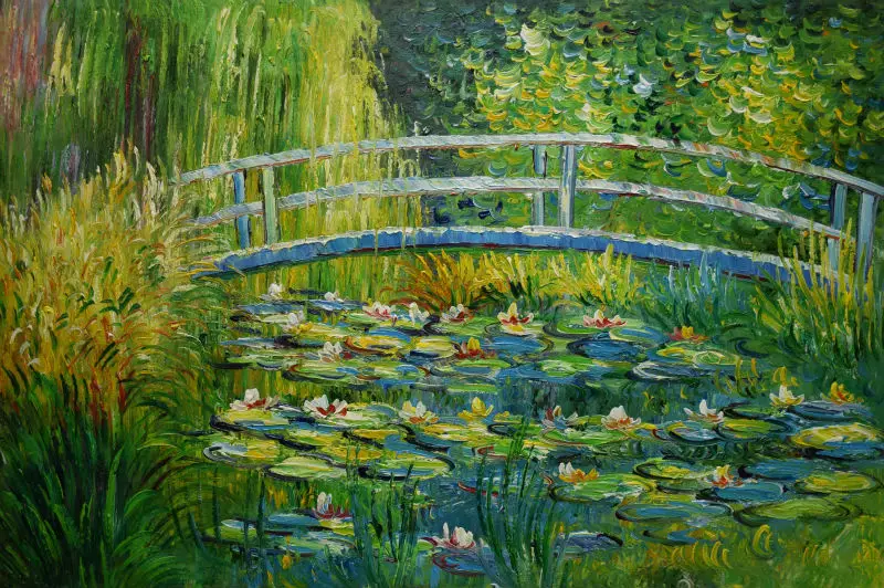 Pintura por n/úmeros Bricolaje DIY Pintura al /óleo Lona Mural Ative Lotus Pond 40x50cm-sin marco