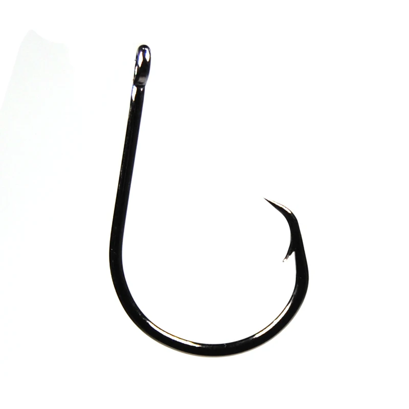 [100PCS] New Sharp Incline Circle Hook Black Nickle High Carbon Steel Saltwater Freshwater