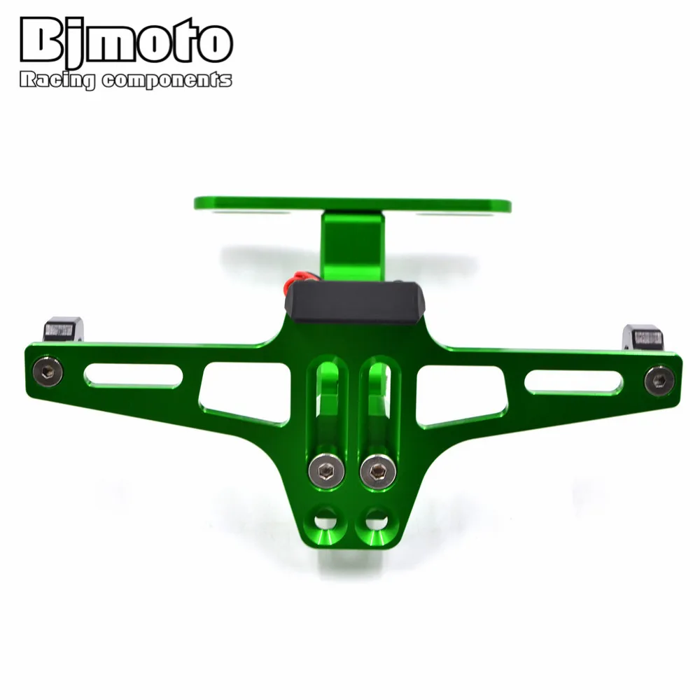 

Bjmoto Moto Adjustable Angle License Number Plate Frame Holder Bracket For Kawasaki Z800 z750 z1000 z900 z650 EX ninja 250 300