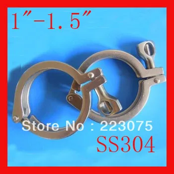 

Free shipping 1"-1.5" Single SS304 sanitary Triclamp stainless steel Heavy Duty Clamp Wing Nut 10pcs/lot
