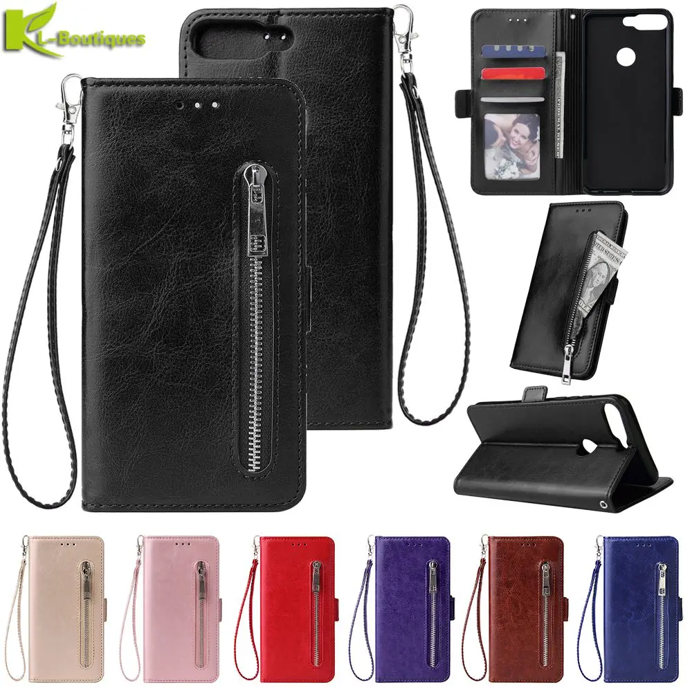 

Y 5 2018 Case on for Funda Huawei Y5 Y6 Y7 2018 Cover Luxury Zipper Leather Phone Case for Huawei Y5 Y6 Y9 Y7 2019 Wallet Cover