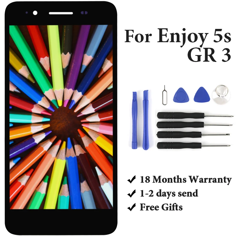 

5' For Huawei GR3 Enjoy 5S LCD Display Assembly Replacement With Touch Screen TAG-L01 TAG-L03 TAG-L13 TAG-L22 TAG-L21 LCD