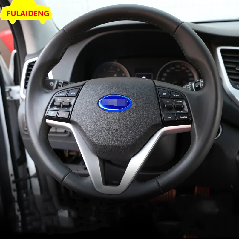 1 шт. для hyundai Tucson 2015 2018 руль декоративный сплав блестки логотип эмблема значок