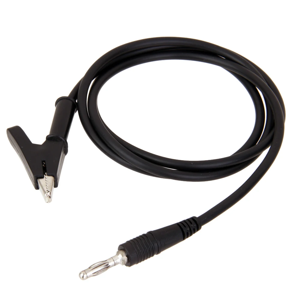 MagiDeal 10 Pieces 15A 4mm Banana Plug to Alligator Clip Clamp Test Probe Cable Lead