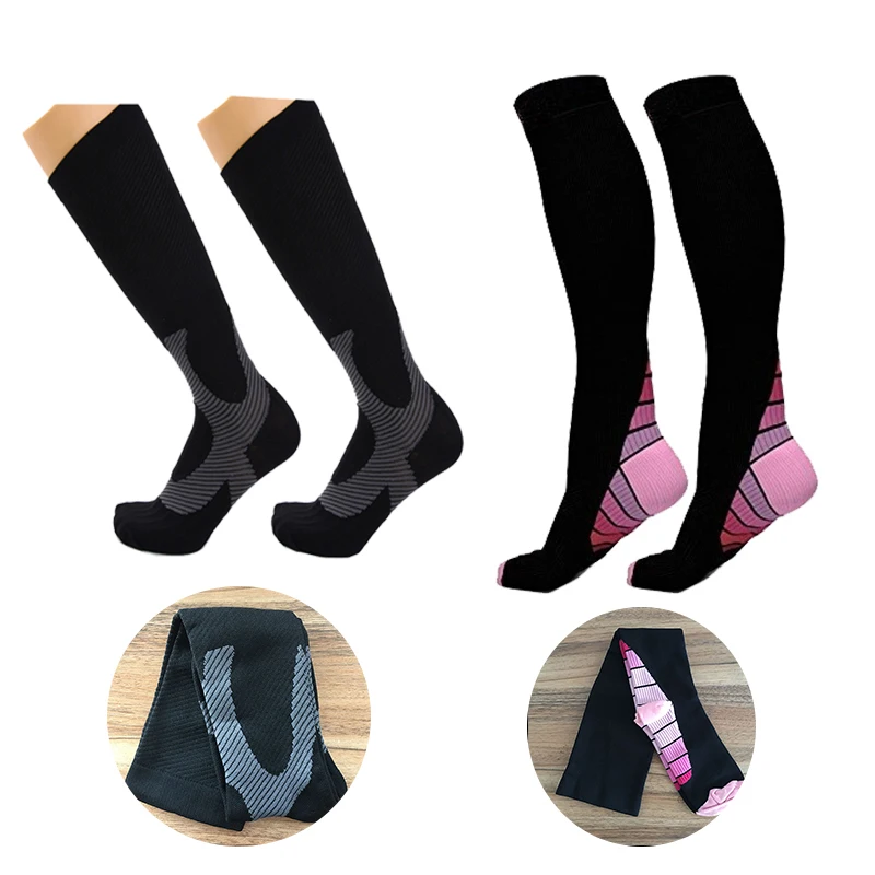 black and pink heel