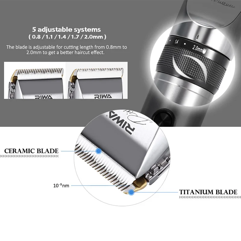 RIWA X9 профессиональный триммер для волос, электрическая машинка для стрижки волос, машинка для бритья, машинка для стрижки волос, Бритва для мужчин, европейская вилка
