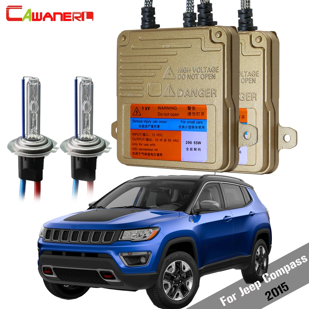 Cawanerl 55 Вт Авто Canbus HID ксенона AC(1 пара балласт+ 1 пара лампы) фар автомобиля для Jeep компасы
