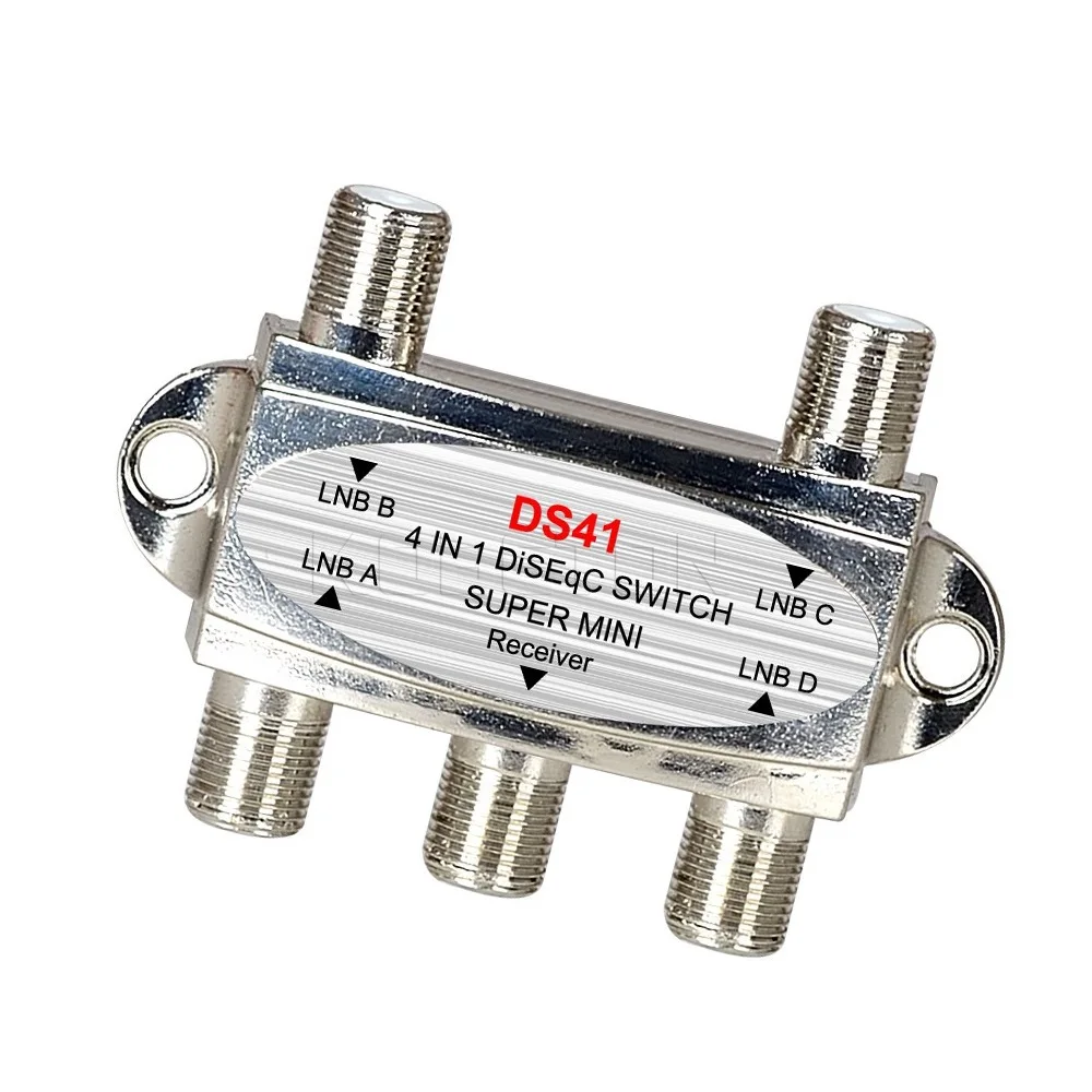 

High quality 4 in 1 DS-41 4x1 DiSEqC Switch Satellites antenna FTA TV LNB Switch For Satellite Receiver