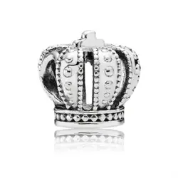 Ретро Корона DIY ювелирных Талисманы бусинами Fit бандура браслет и Ожерелья для мужчин кулон подлинным бусины ювелирных изделий женщин