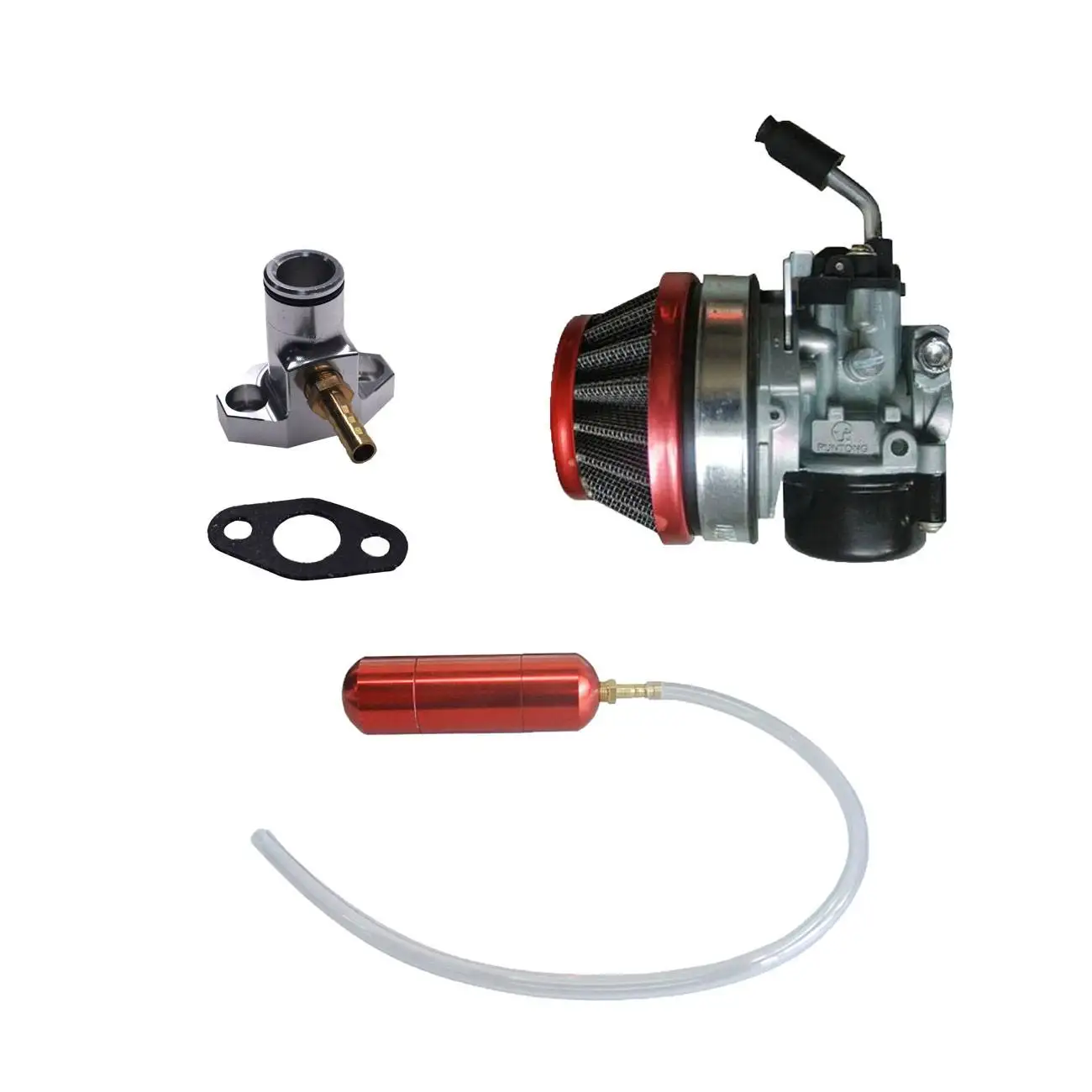 

Red Gas Power Boost Bottle&Carburetor Fits 66cc 80cc Motorized Bicycle Engine