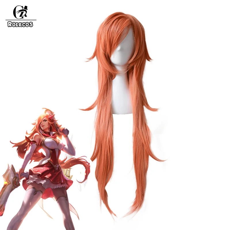 Волосы для косплея ROLECOS Game LOL Star Guardian Miss Fortune длинный головной убор длиной 100 см