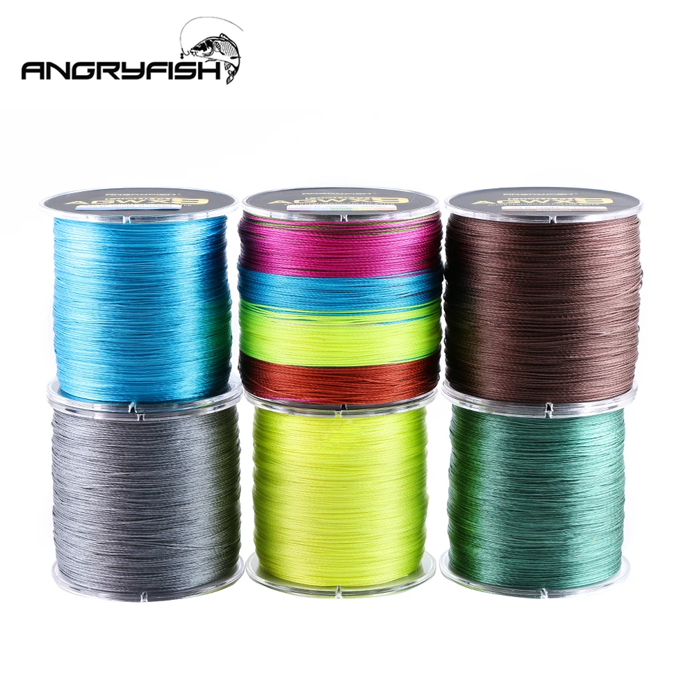 Greaked Angryfish Diominate X9 PE Line 9 fili intrecciati 500 m//547YD super forte lenza da pesca 15LB-100LB giallo