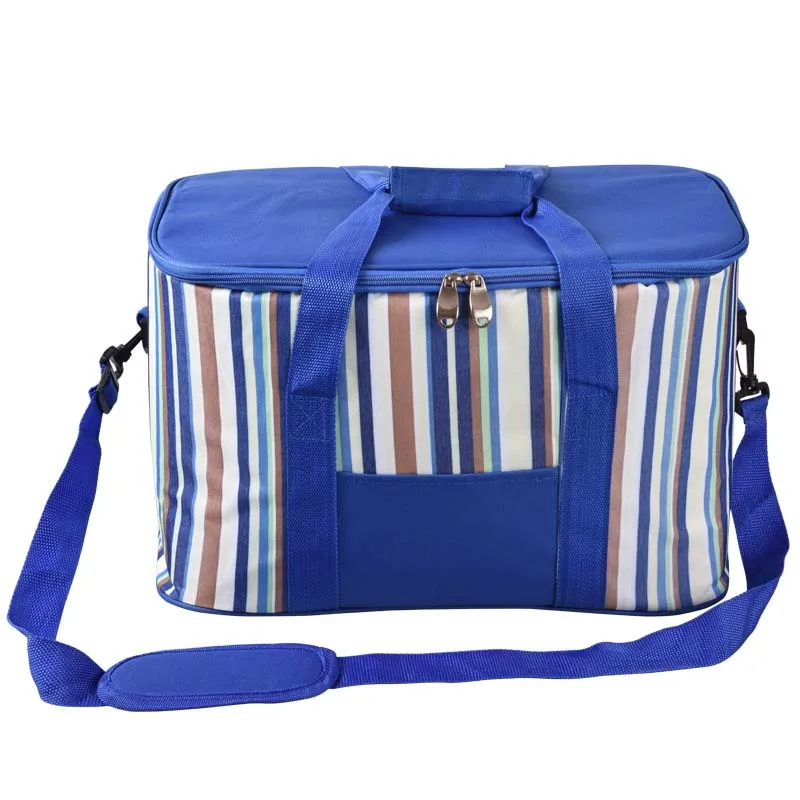 35L Большая вместительная сумка-холодильник, сумка-тоут для пикника и обеда, Студенческая Портативная сумка-Органайзер для еды и молока, аксессуары - Цвет: Blue