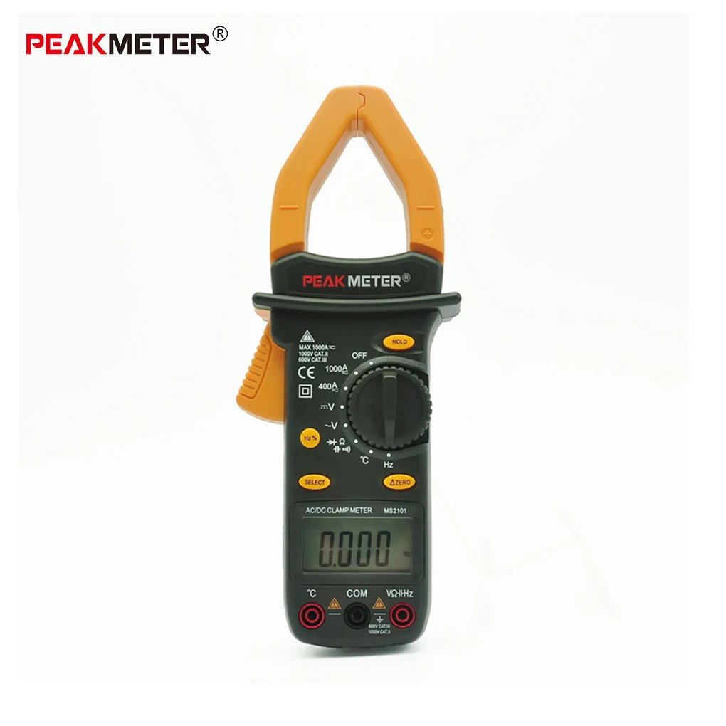 

PEAKMETER MS2101 Auto Range Digital AC DC Current Frequency Voltage Clamp Meter With Temperature Tester Multimetro