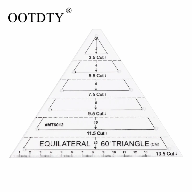 Sewing 60 Degree Equilateral Triangle Quilting DIY Ruler Template
