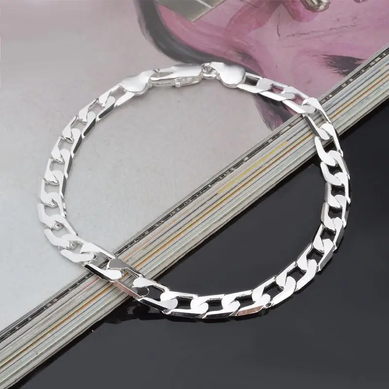 Simple Style Silver Chain Bracelet For Men Women Clic 925 Simple Style Silver Chain Bracelet For Men Women Clic 925 Sterling Bracelets Bangles Free Shipping In Strand From Jewelry