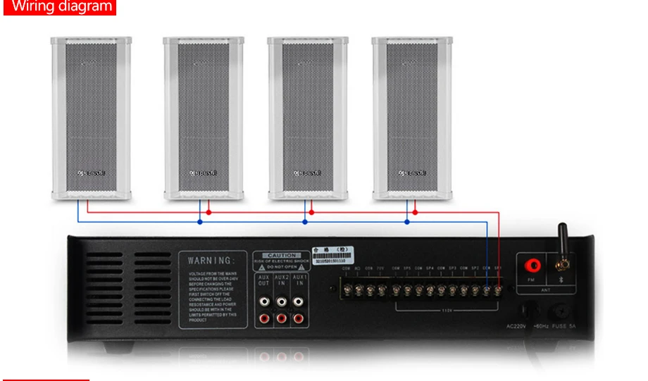 Oupushi CS651 профессиональная уличная Водонепроницаемая звуковая колонка динамик для школы магазина парка вещания фоновая музыка