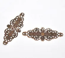 DoreenBeads 50 Copper Tone Filigree Flower Wraps Connectors (B13804), yiwu