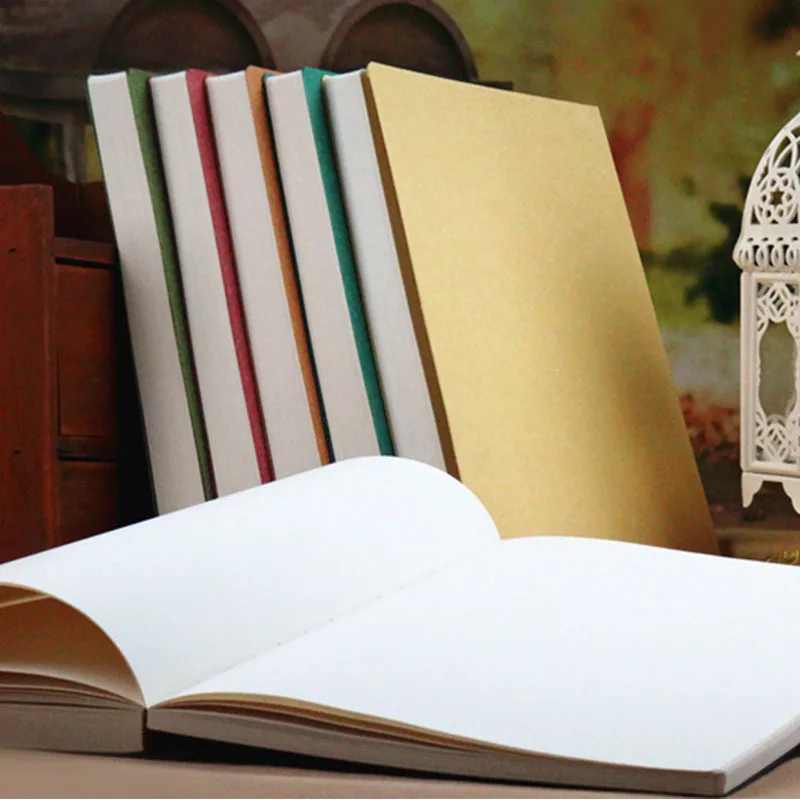 Горячие эскиз книга пустой A5 Sketchbook дневник рисунок граффити крафт и белая бумага