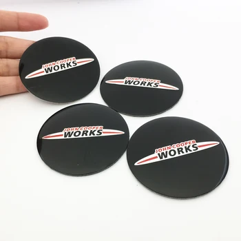 

4pcs 56.5mm Car Wheel Center sticker Hub Cap for JOHN COOPER WORKS Logo for MINI Copper Clubman Cabrio Paceman R50 R52 jcw R55