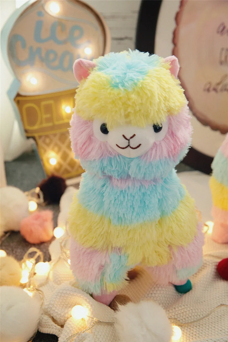 1pcs 35cm 50cm Rainbow Alpaca Plush Sheep Toy Japanese Soft Plush Alpacasso Baby Plush Stuffed Animals Alpaca Gifts (9)