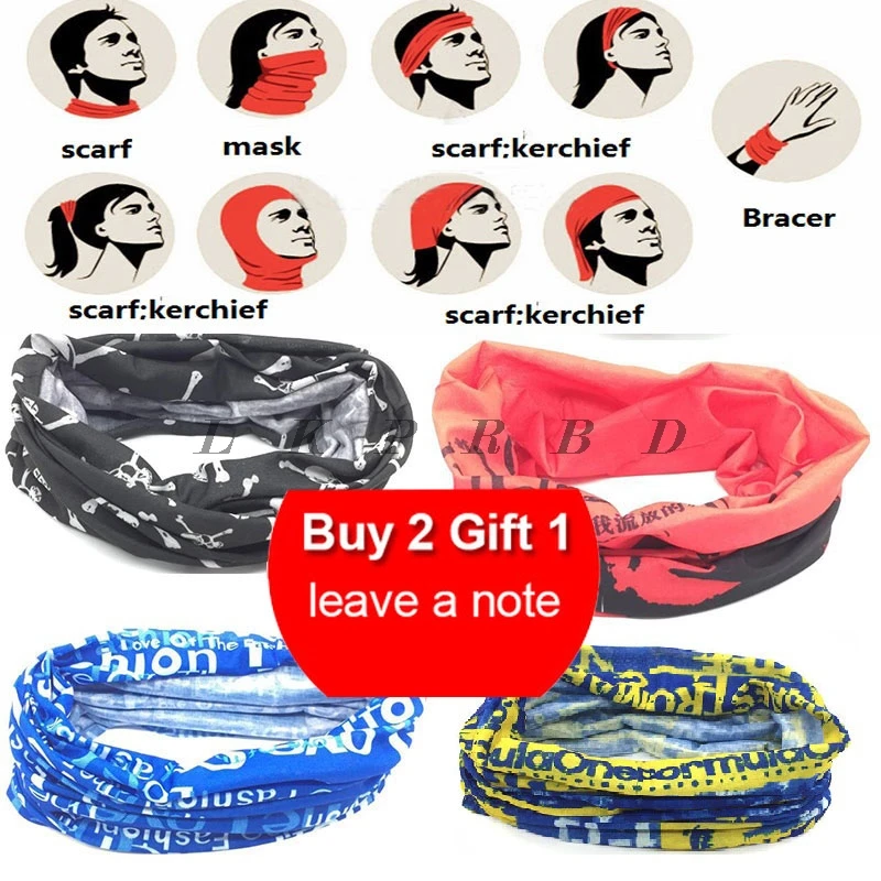 Buy Two Get One Bicycle Seamless Bandanas Outdoor Sport bandanas Ride Mask Bike Magic Scarf Cycling Headband headscarf | Спорт и